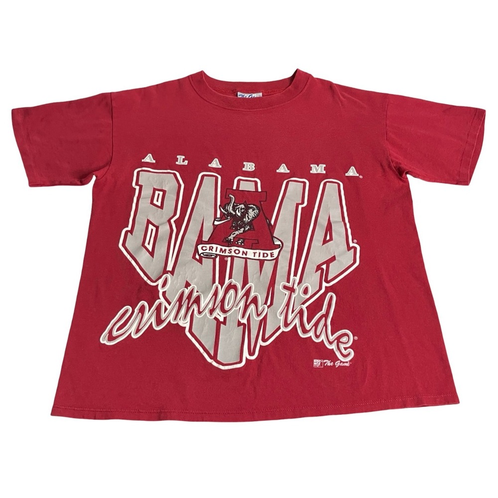 Vintage 90s The Game Alabama Crimson Tide Shirt Mens L Bama Football Big Graphic